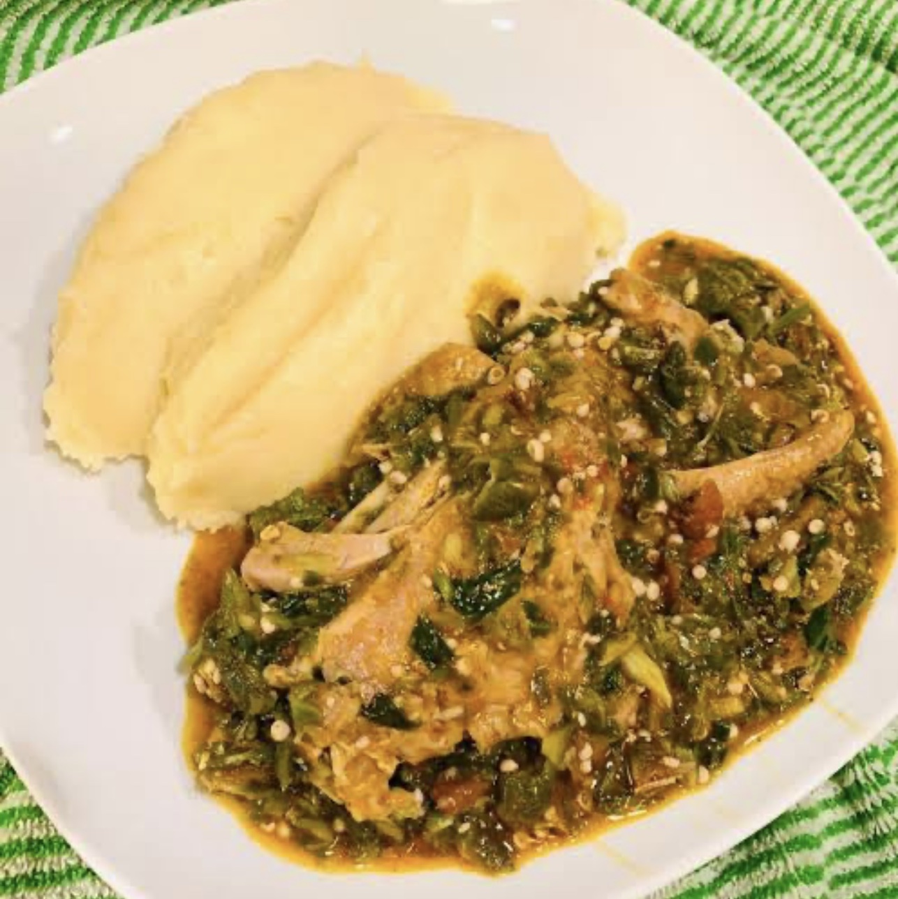 Okra Soup & Semolina