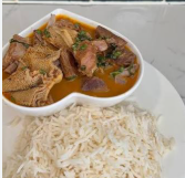 GoatMeat Peppersoup with Whiterice