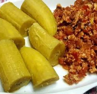 Unripe Plantain with Egg Sauce