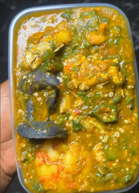 Seafood Okra (prawns, shrimps, snails, calamari, crab & croaker fish