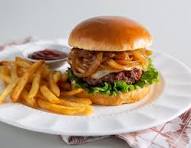 Beef Burger And Fries