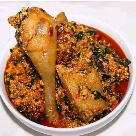 Eguisi Soup With Chicken