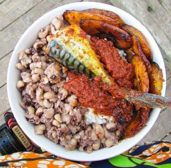 White Rice & Beans, Fish And Plantain