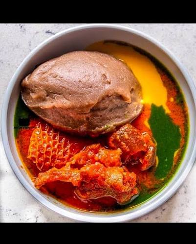 Amala,Ewedu,Gbegiri And Goatmeat