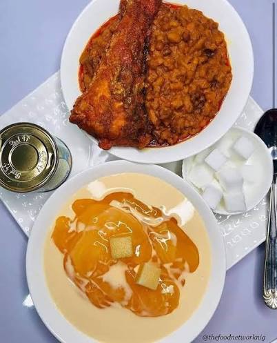Beans,Pap,Milk And Sugar