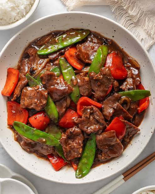 Beef In Black Bean Sauce